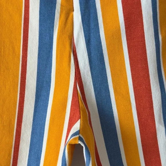Free People Real Deal Colorful Hippie Retro Stretch Striped Flare Pants-M - Picture 4 of 15